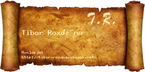 Tibor Roxána névjegykártya